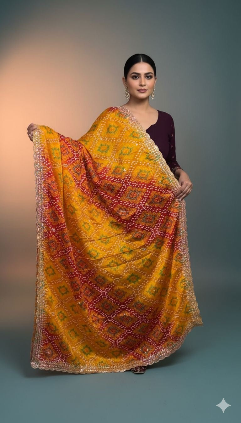 Jaipuri print Dupatta