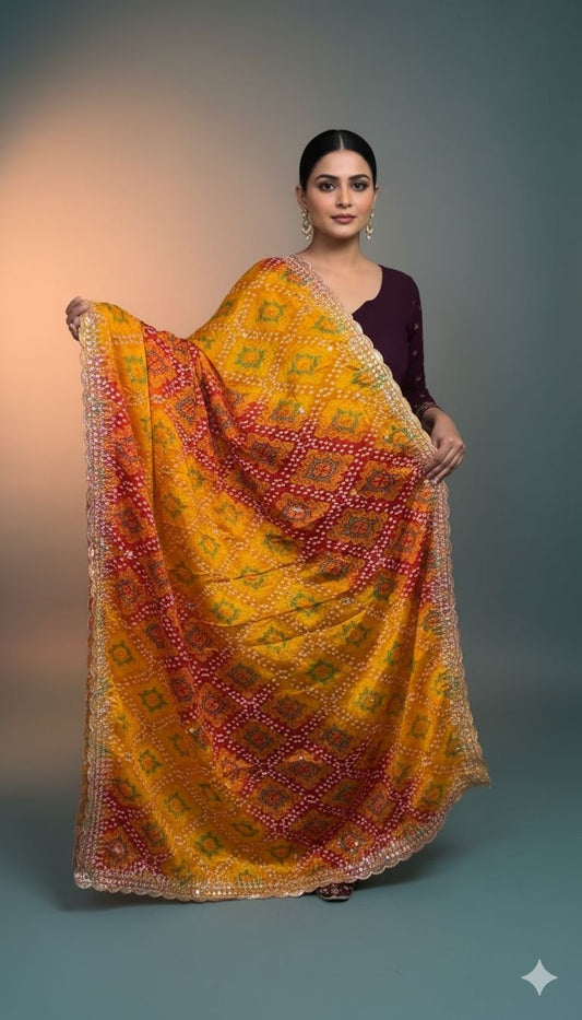 Jaipuri print Dupatta