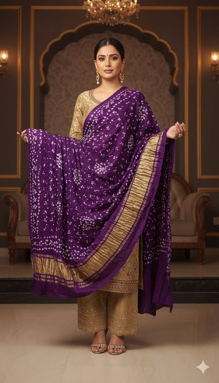 Bandhni Silk Dupatta