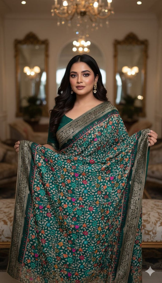 Pure chinon printed Dupatta