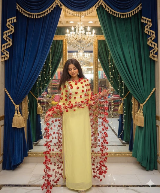 Posheeda Floral Dupatta