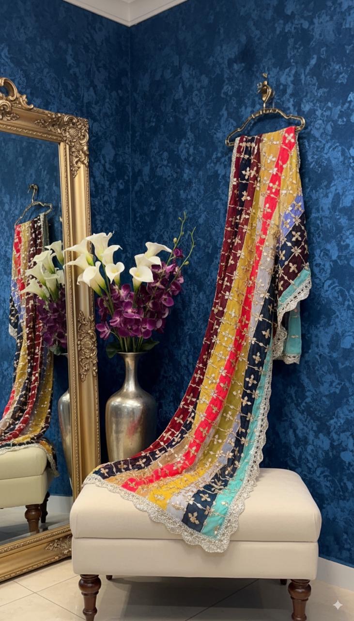 Heavy Gotapatti Multishade Dupatta