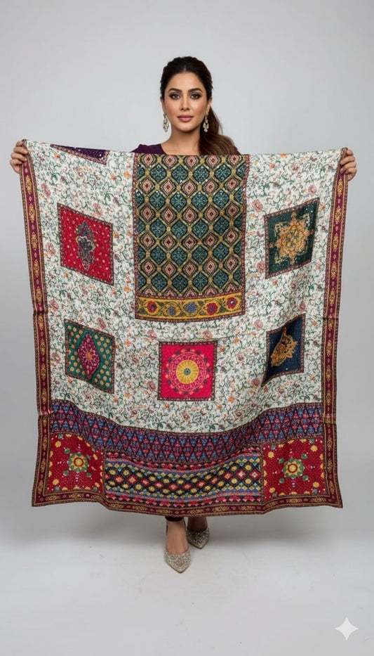 Ajrak tiki Dupatta