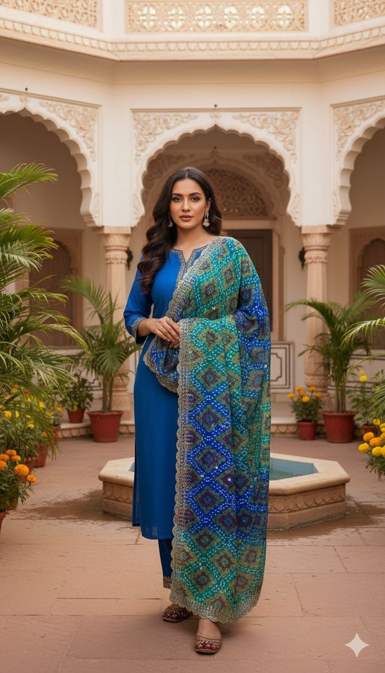 Jaipuri print Dupatta